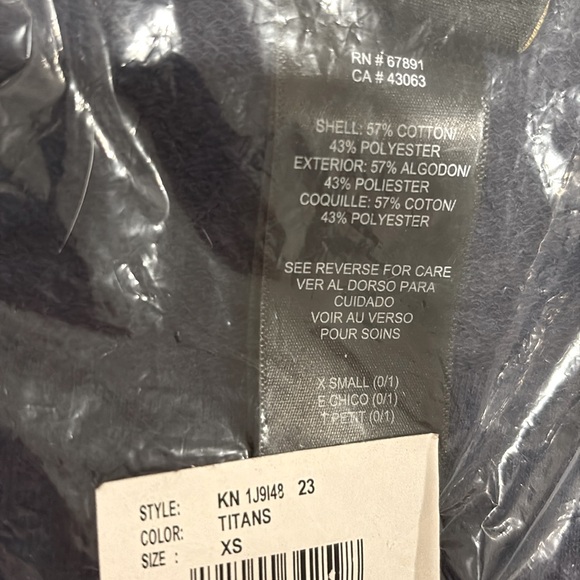 NWT [Outerstuff] Tennessee Titans NFL Boatneck Shrug Pullover Juniors Sz XS 0/1 - Picture 4 of 6